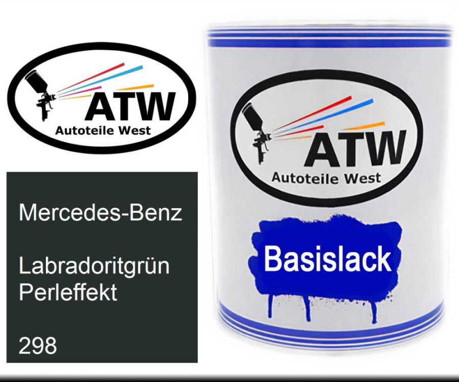 Mercedes-Benz, Labradoritgrün Perleffekt, 298: 1L Lackdose, von ATW Autoteile West.